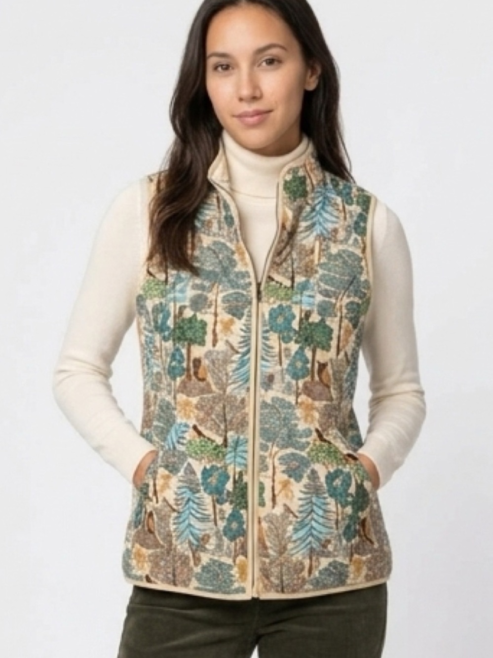 Coldwater Creek Flora and Fauna Vest for All Seasons